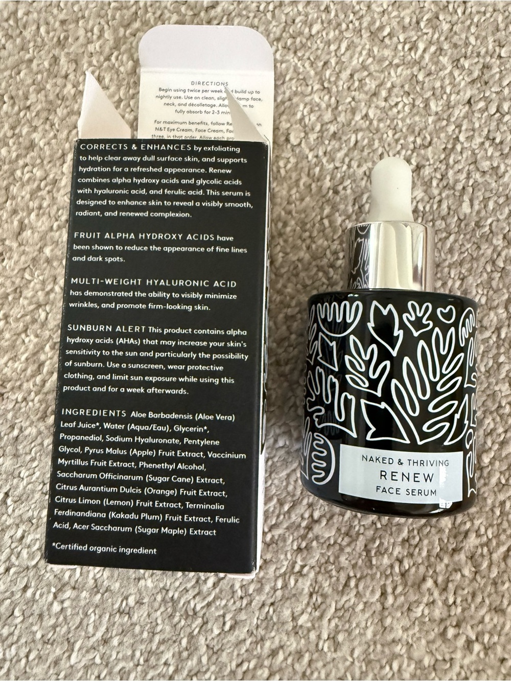 Naked & Thriving Renew Resurfacing Night Face Serum - Black & White Bottle - Picture 4 of 6